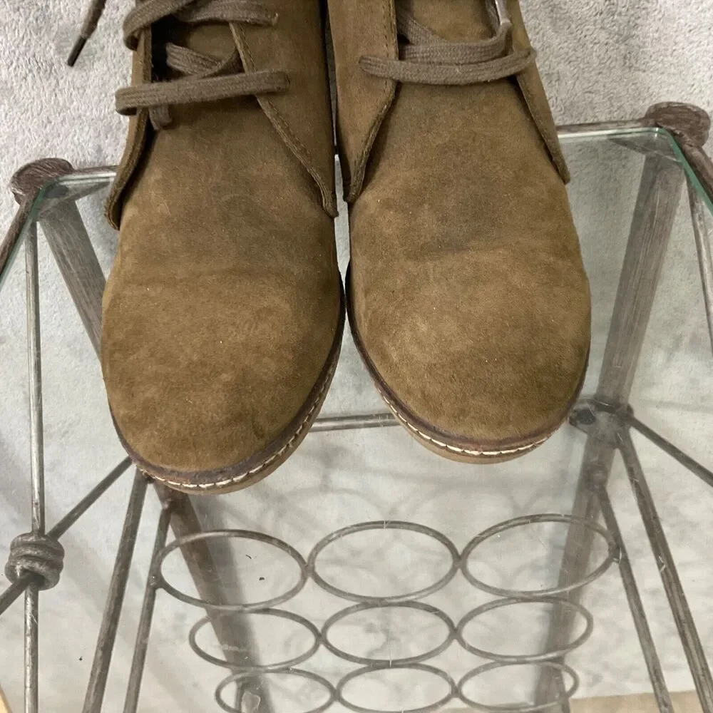 J. Crew Mac Alister wedge ankle boots Women's size 8 Green Made in Italy